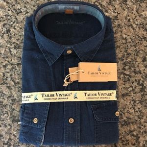 Olde School by Tailor Vintage Mens Reversible Woven Button Down Shirt